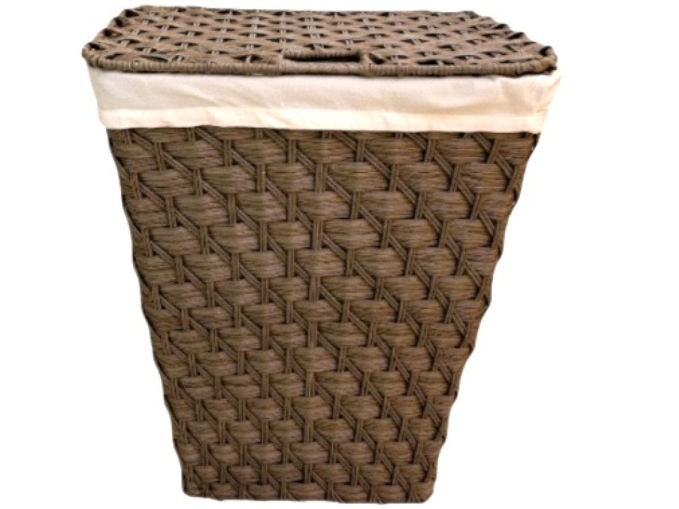 Exquisite PE Laundry Cross Weave Hamper with Removable Liner